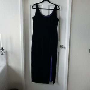 Blue Velvet Dress